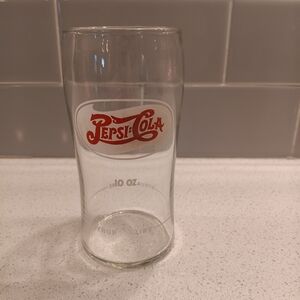 Vintage 10 oz. Pepsi Cola Double Dot Fountain Glass with Syrup Line